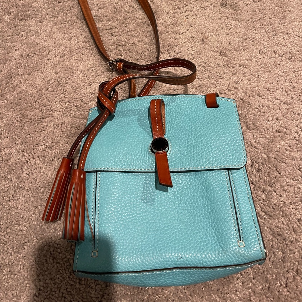 Dooney and Bourke teal crossbody purse